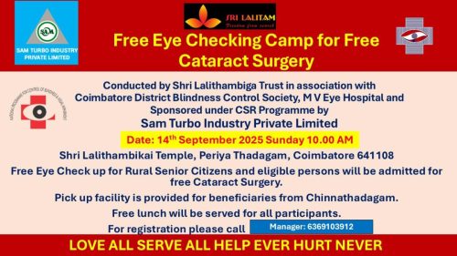Eye camp for 13-09-2025